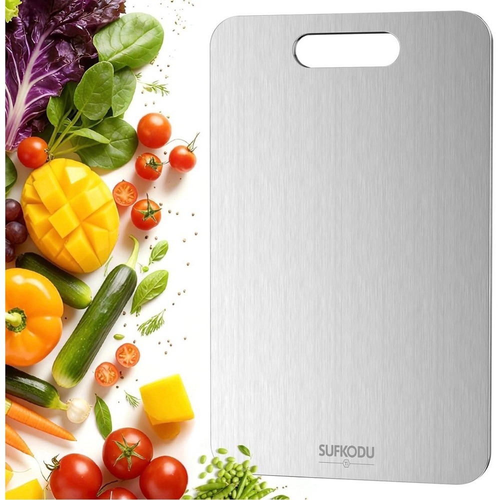 100% Pure Titanium Cutting Boards for Kitchen, Titanium Cutting Board Set of 3